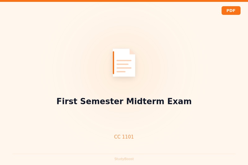 First Semester Midterm Exam