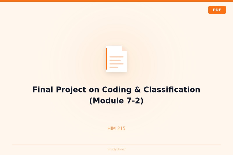Final Project on Coding & Classification (Module 7-2)