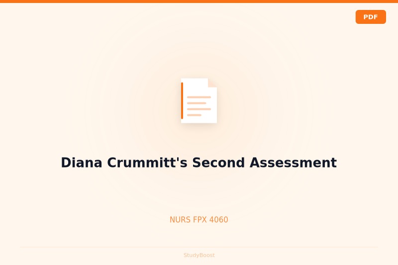 Diana Crummitt's Second Assessment