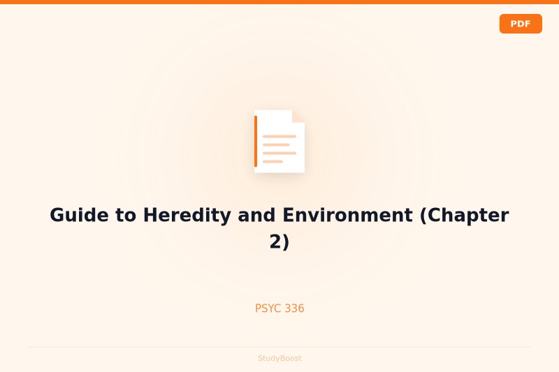 Guide to Heredity and Environment (Chapter 2)