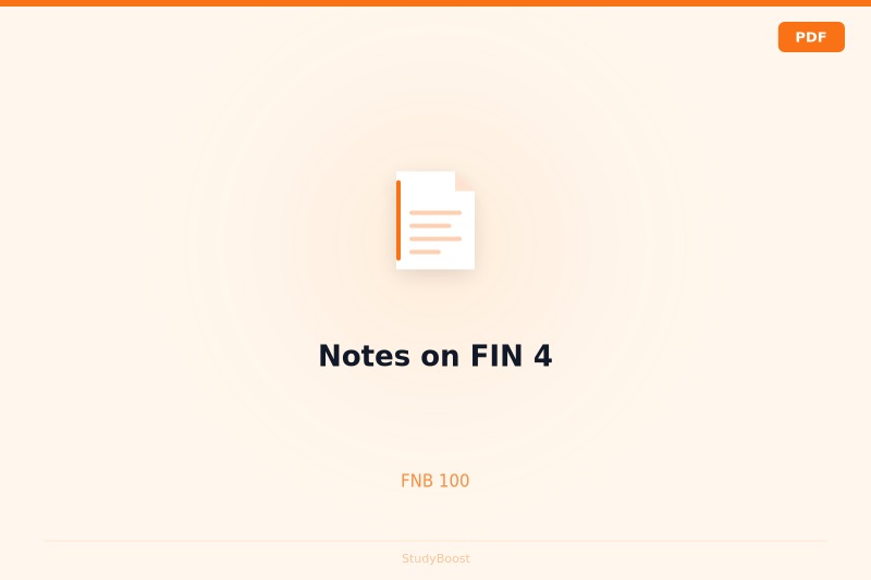 Notes on FIN 4
