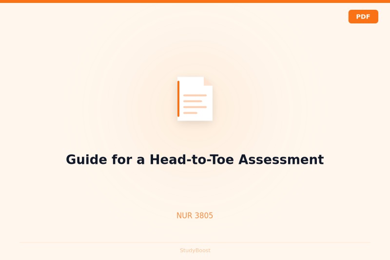 Guide for a Head-to-Toe Assessment