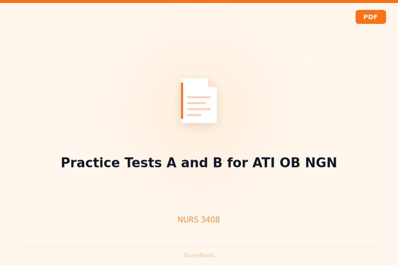 Practice Tests A and B for ATI OB NGN