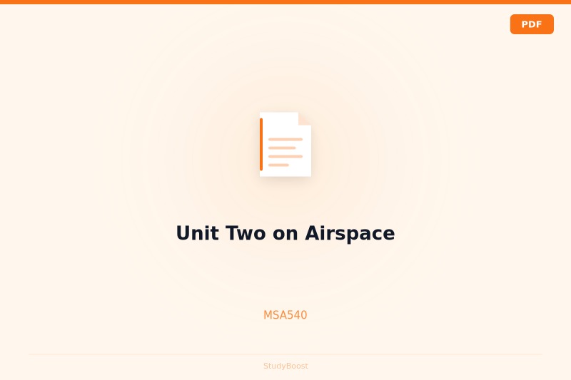 Unit Two on Airspace