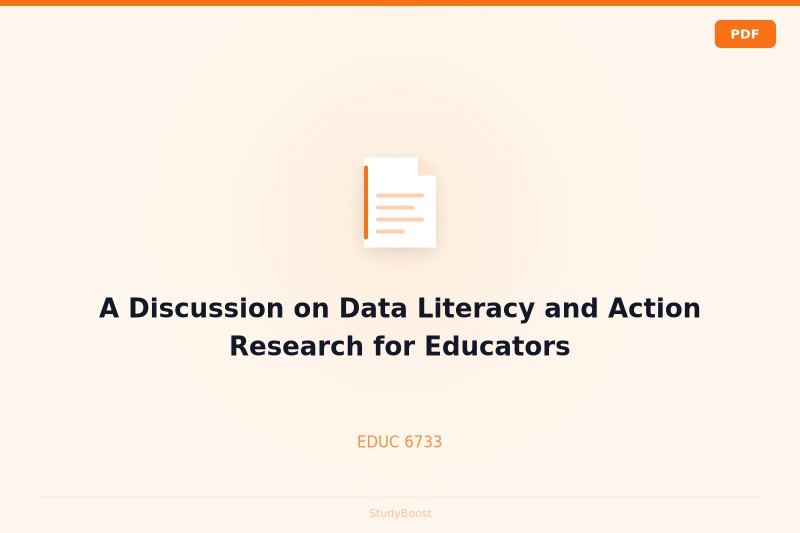A Discussion on Data Literacy and Action Research for Educators