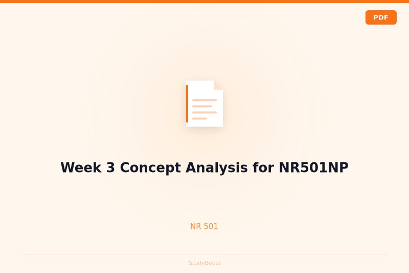 Week 3 Concept Analysis for NR501NP