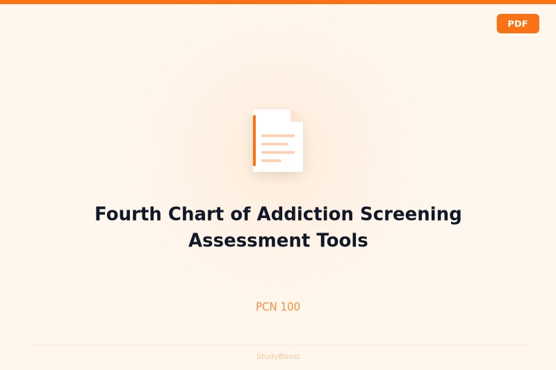 Fourth Chart of Addiction Screening Assessment Tools