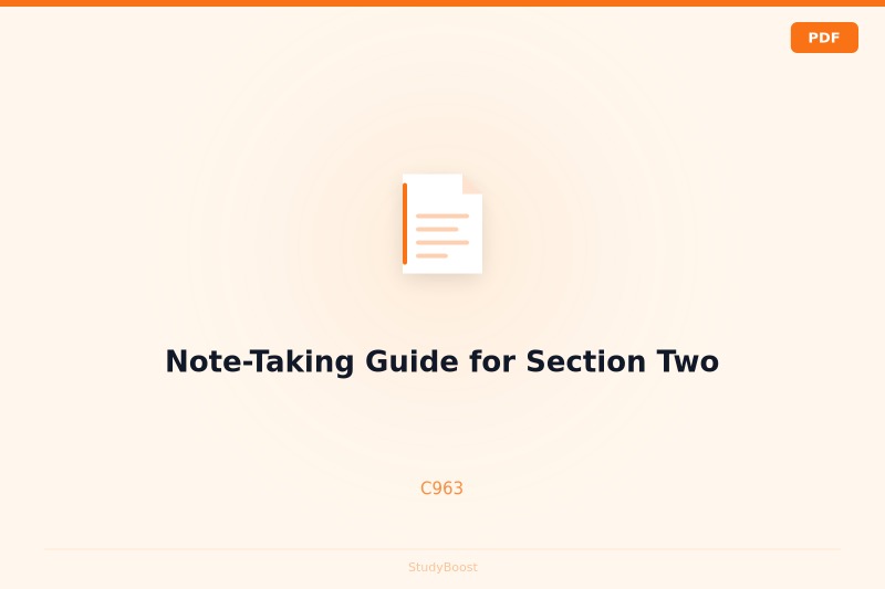 Note-Taking Guide for Section Two