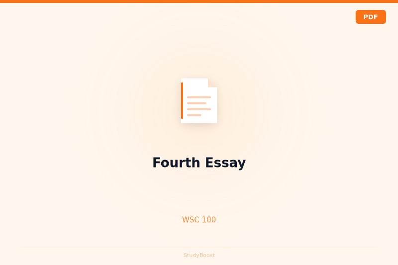 Fourth Essay