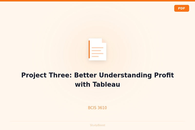 Project Three: Better Understanding Profit with Tableau
