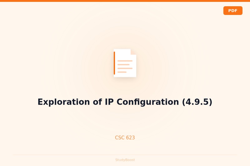 Exploration of IP Configuration (4.9.5)