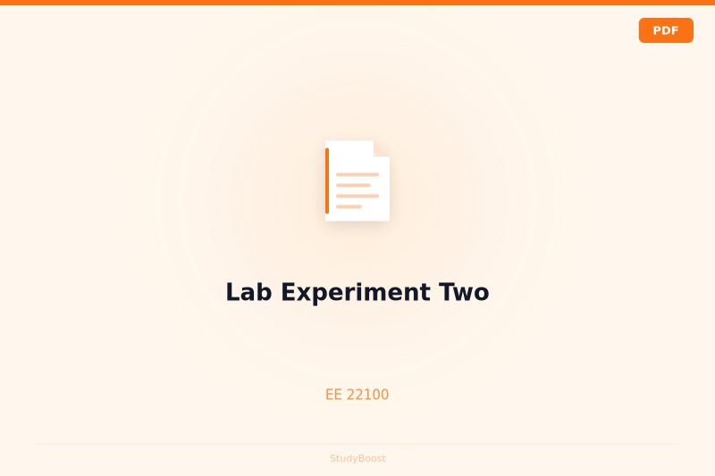 Lab Experiment Two