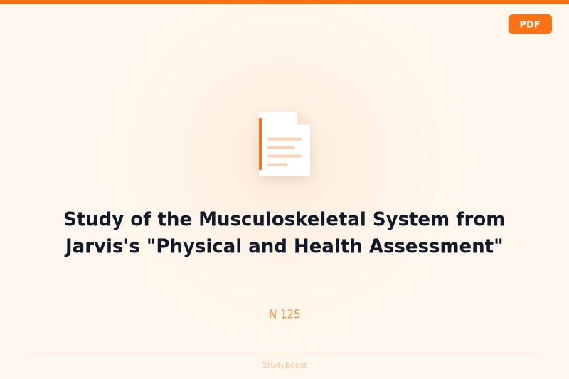 Study of the Musculoskeletal System from Jarvis's "Physical and Health Assessment"