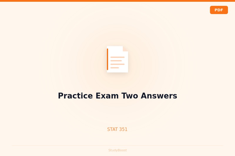Practice Exam Two Answers
