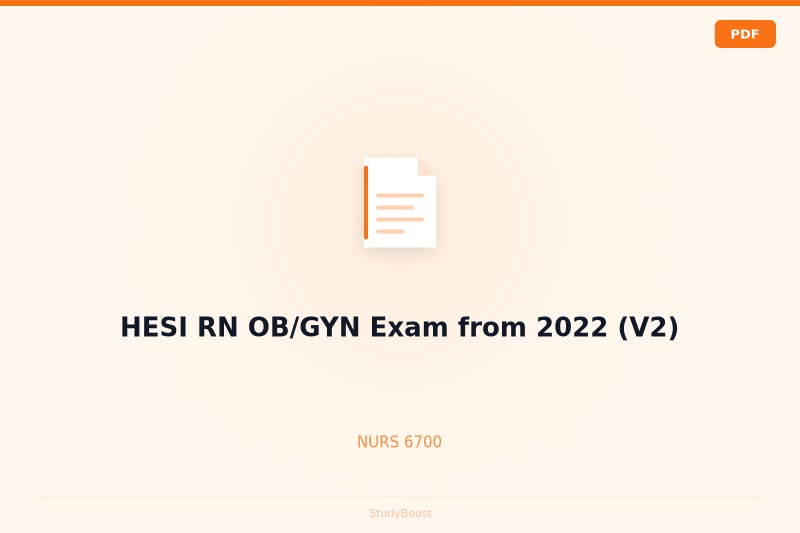 HESI RN OB/GYN Exam from 2022 (V2)