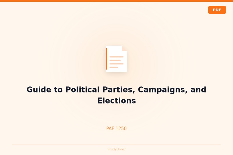 Guide to Political Parties, Campaigns, and Elections