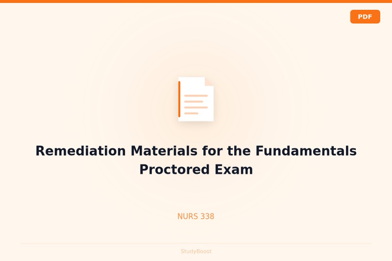 Remediation Materials for the Fundamentals Proctored Exam