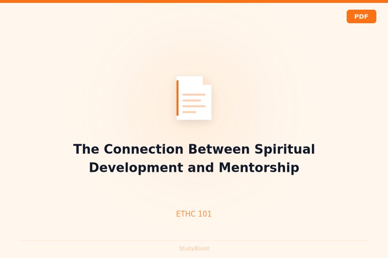 The Connection Between Spiritual Development and Mentorship