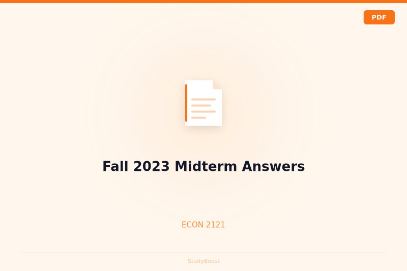 Fall 2023 Midterm Answers