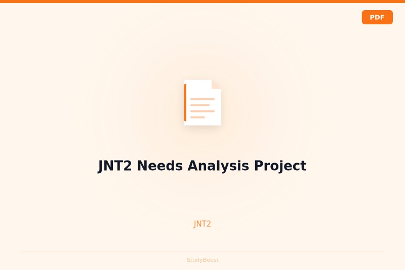 JNT2 Needs Analysis Project