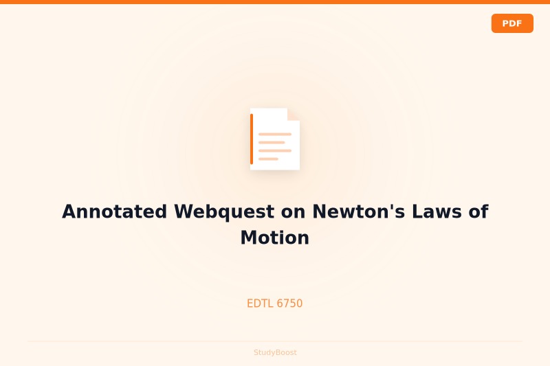 Annotated Webquest on Newton's Laws of Motion