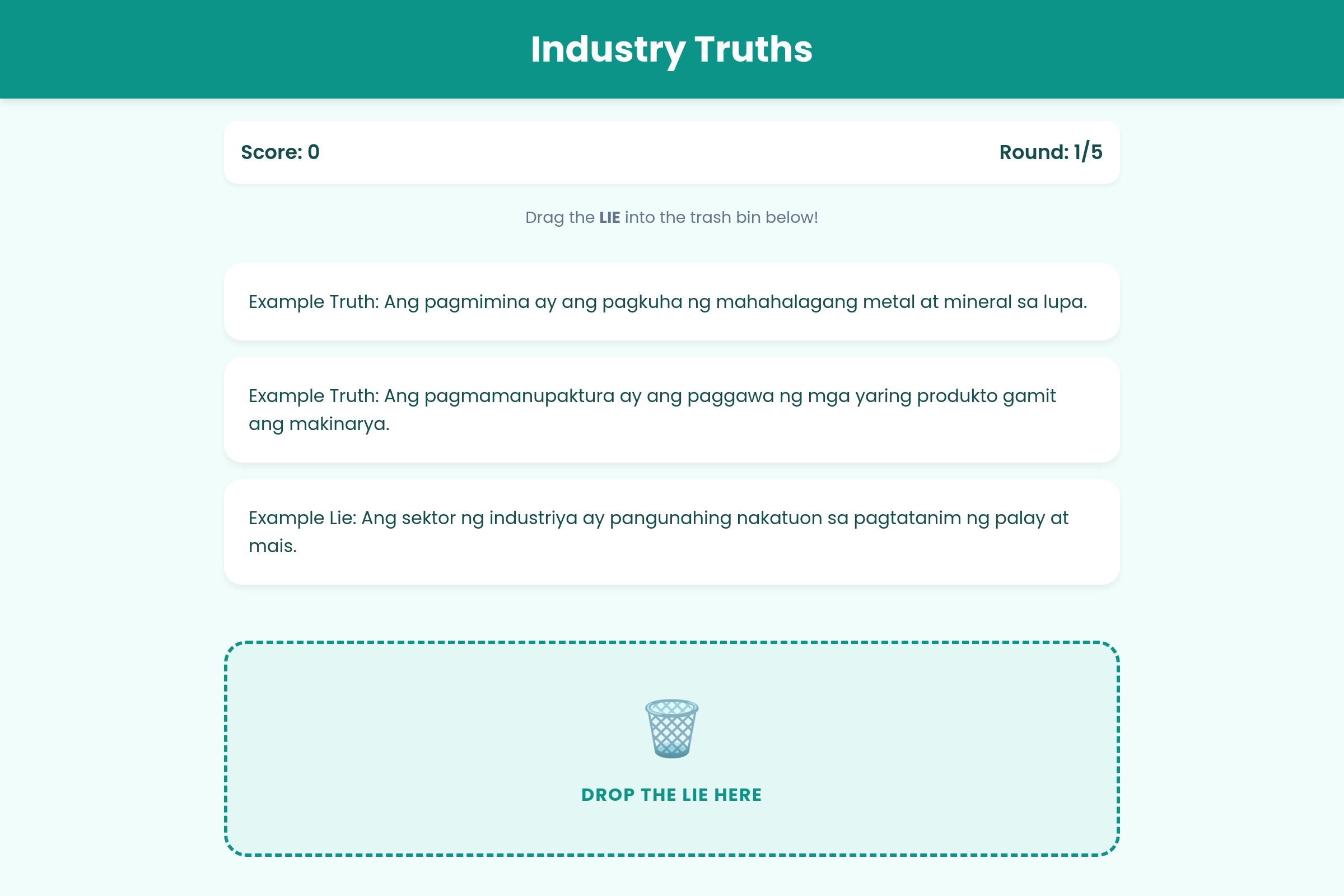 Industry Truths mini app