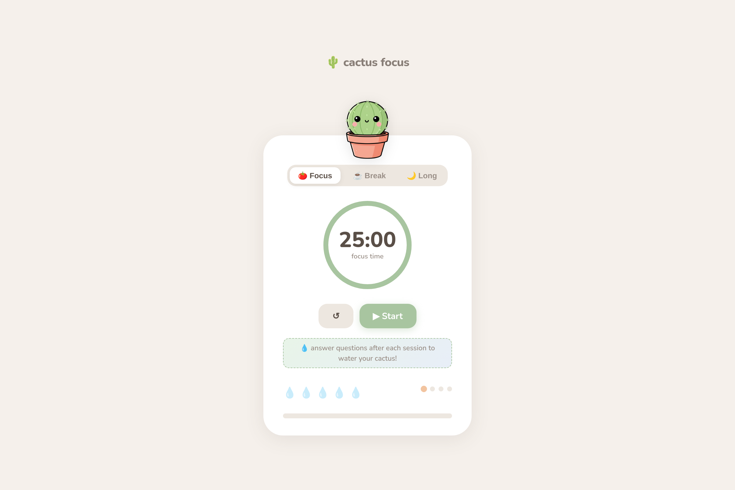 Cactus Focus mini app