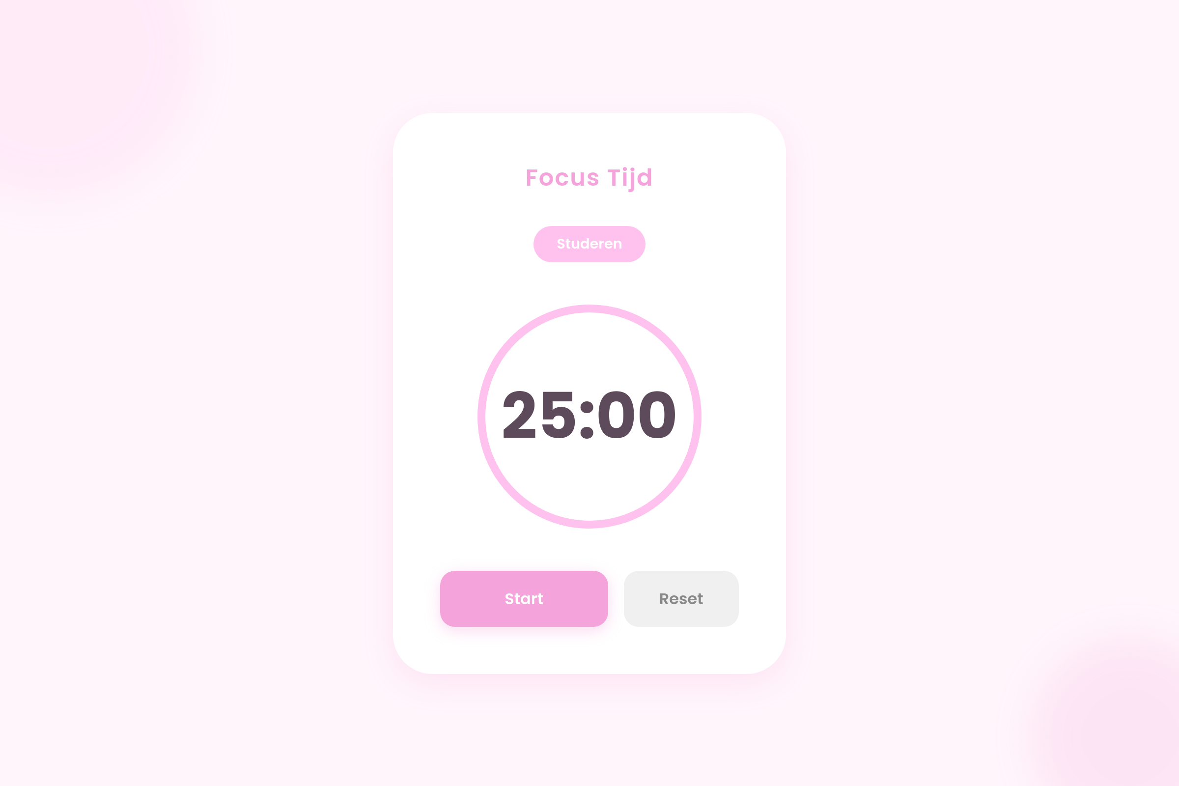 Pastel pink timer🌸 mini app