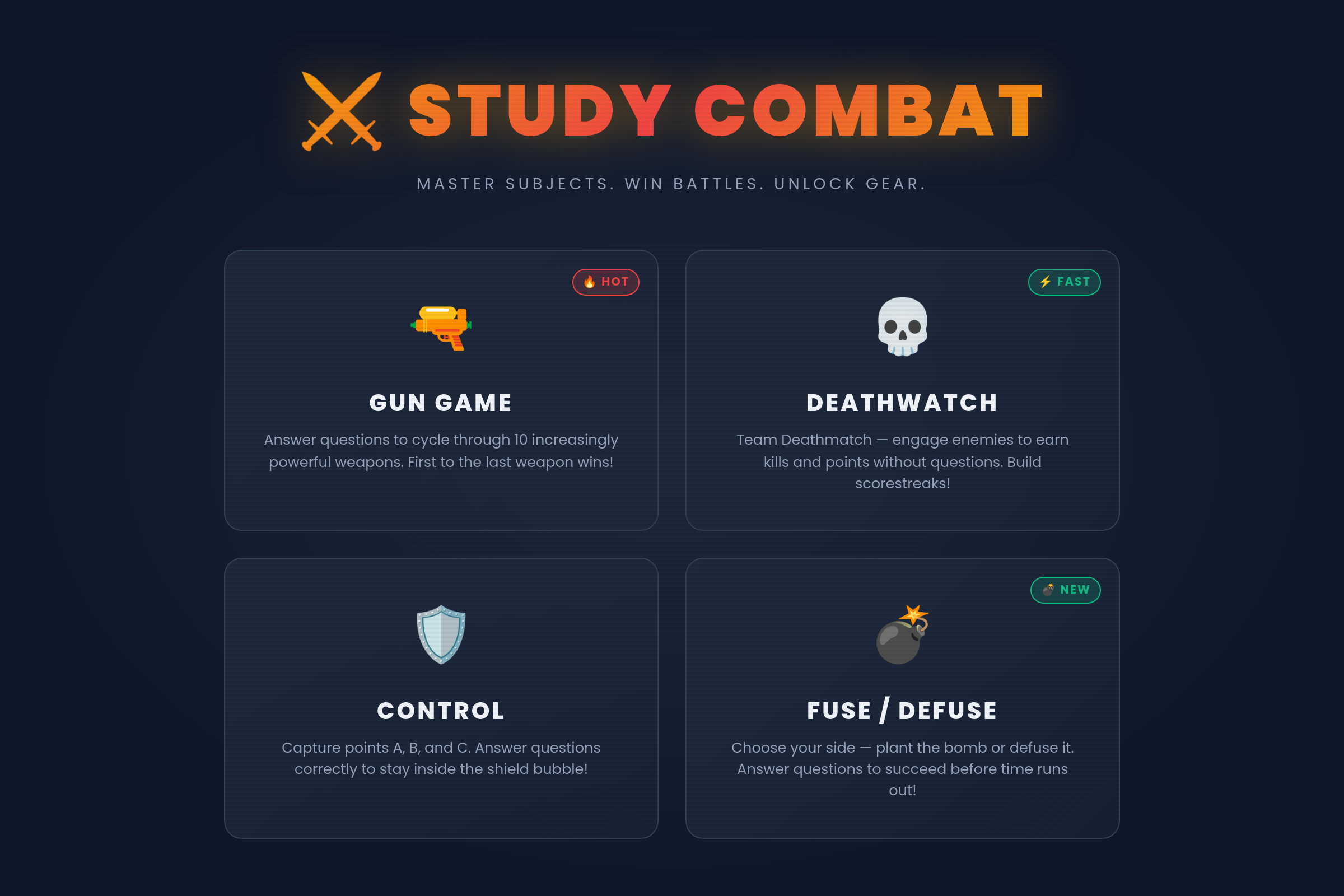 Study Combat mini app