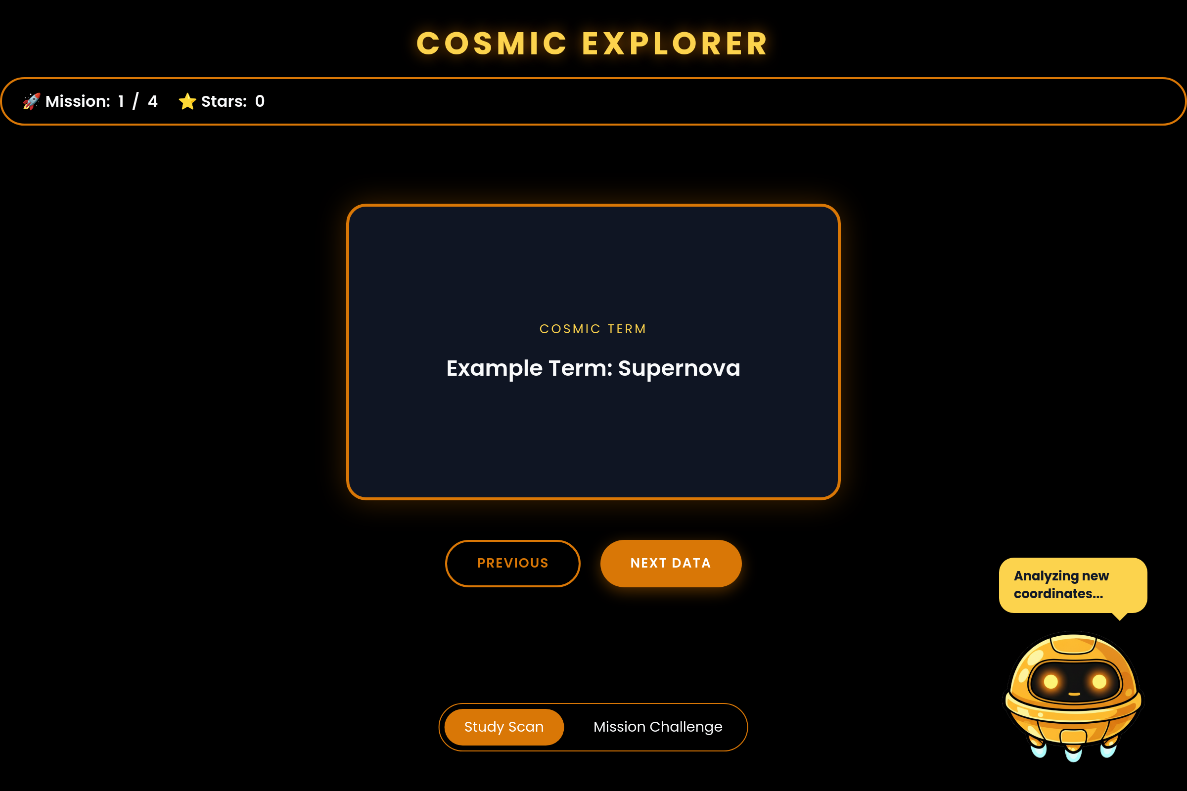Cosmic Explorer mini app