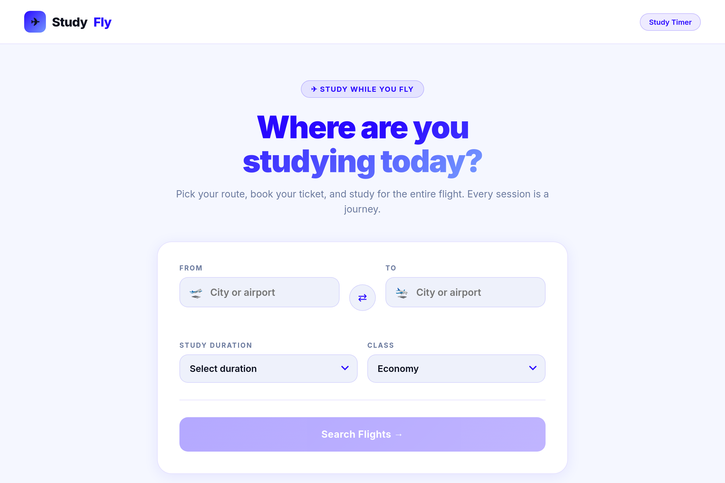 Flight Study mini app