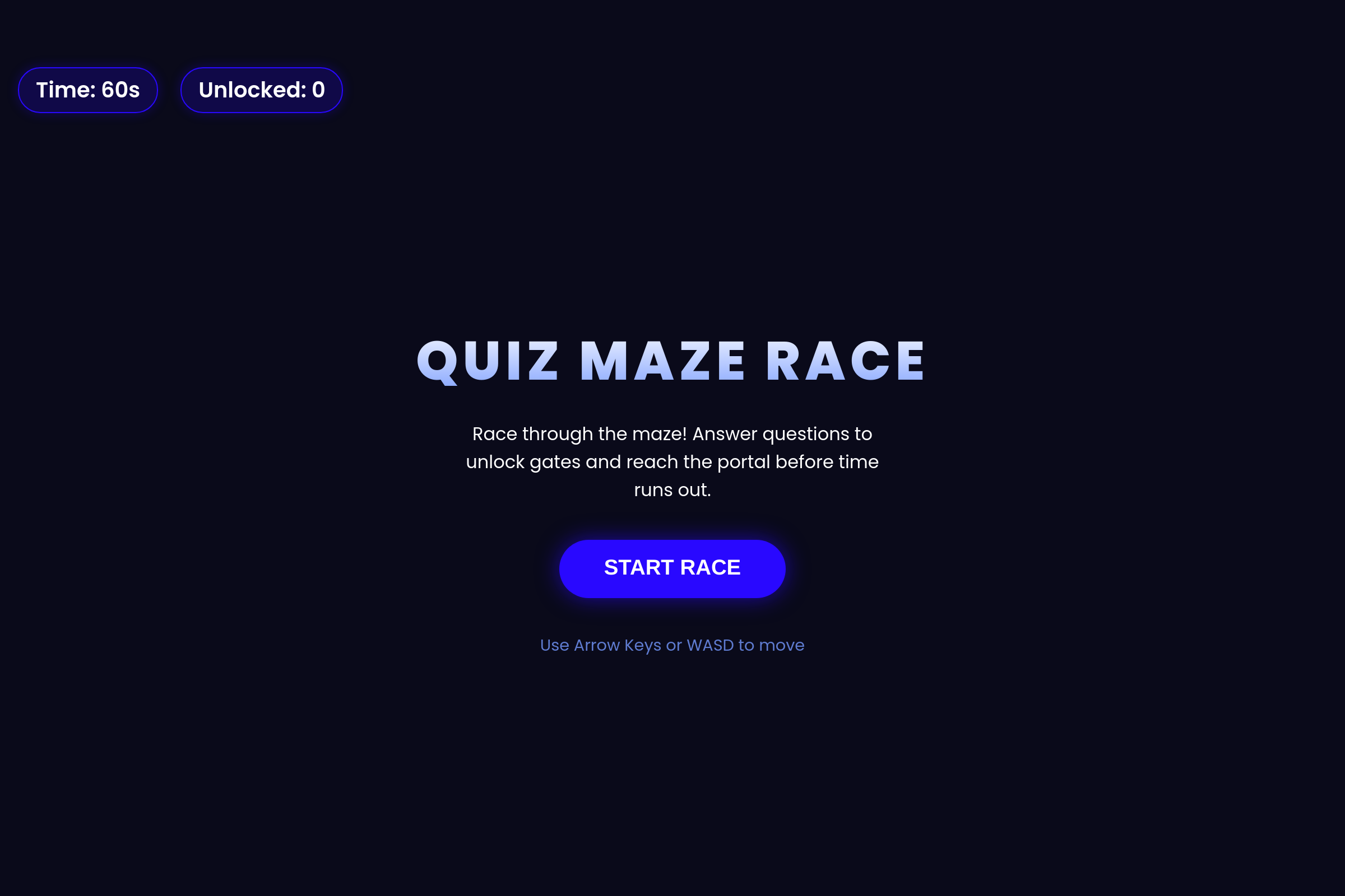 Quiz Maze Race mini app