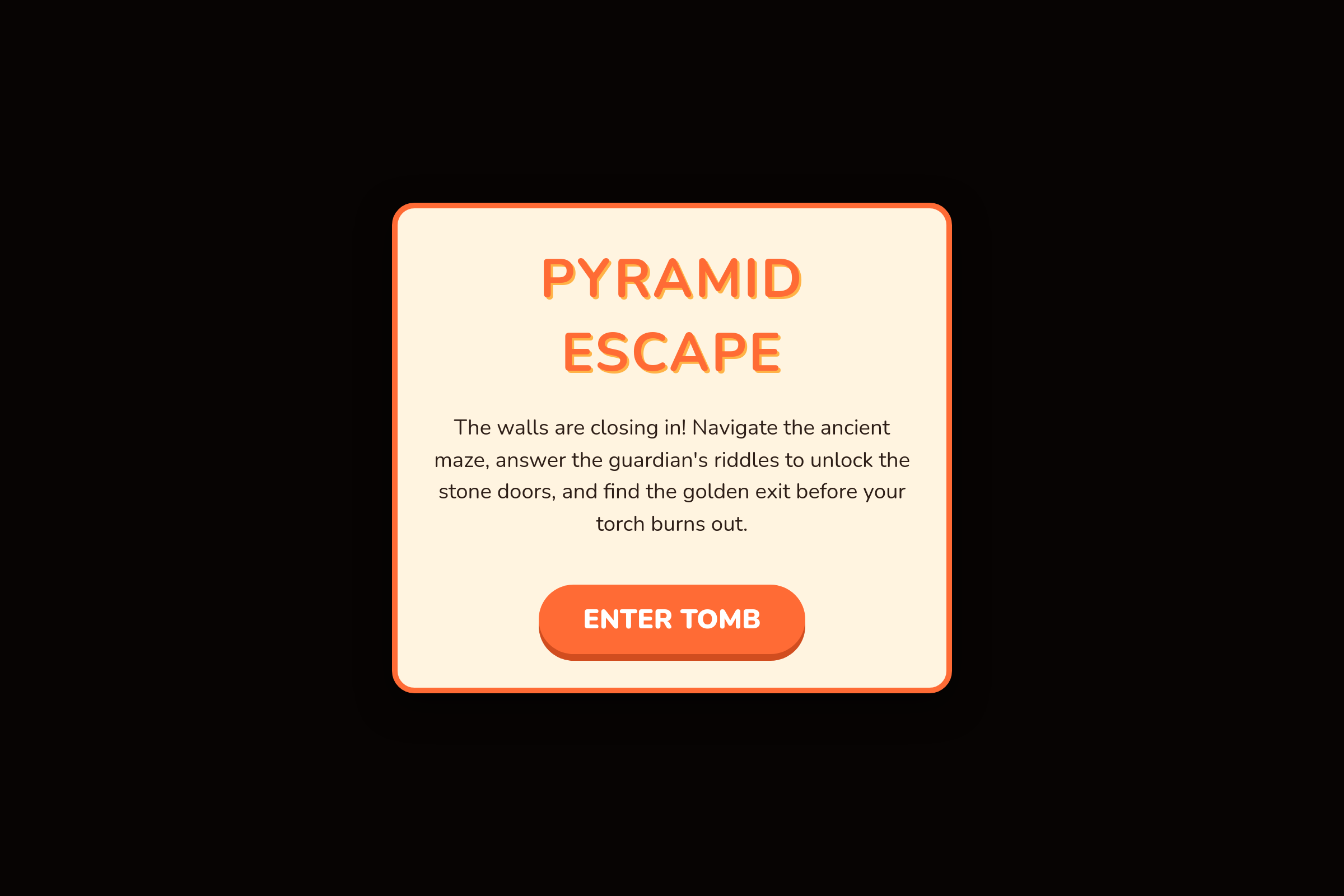 Pyramid Escape Quiz mini app