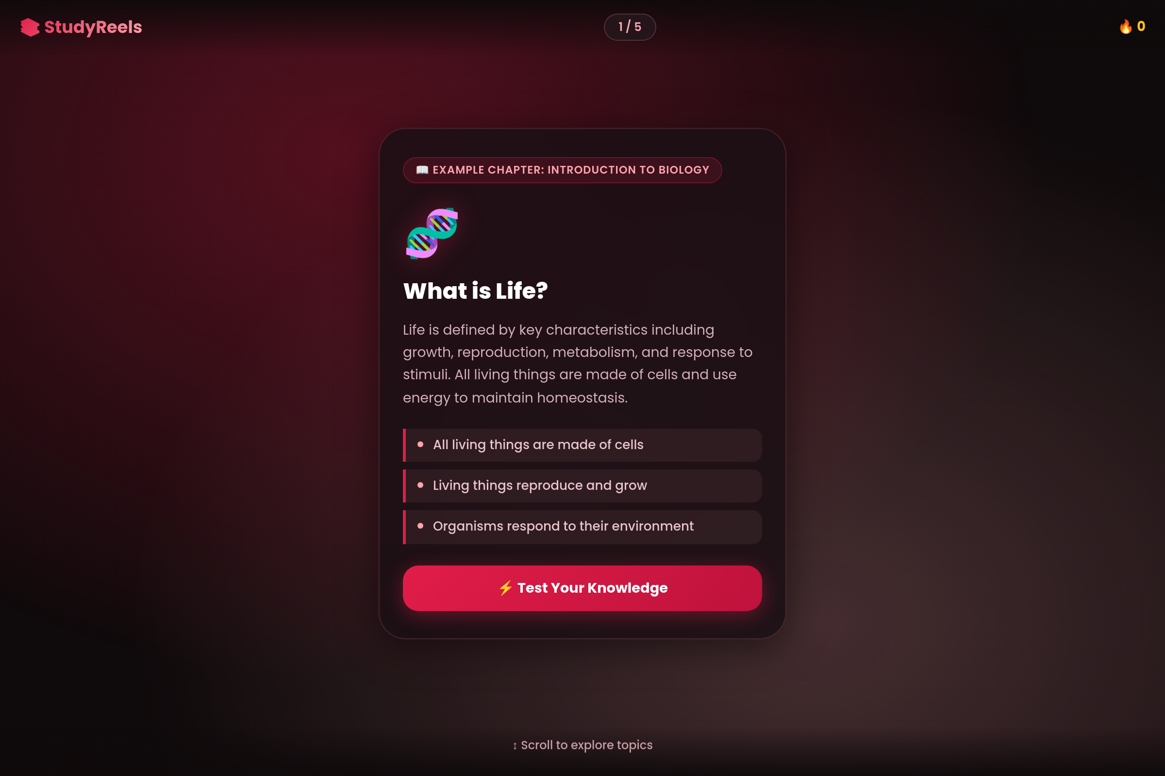 Syllabus Scroll mini app