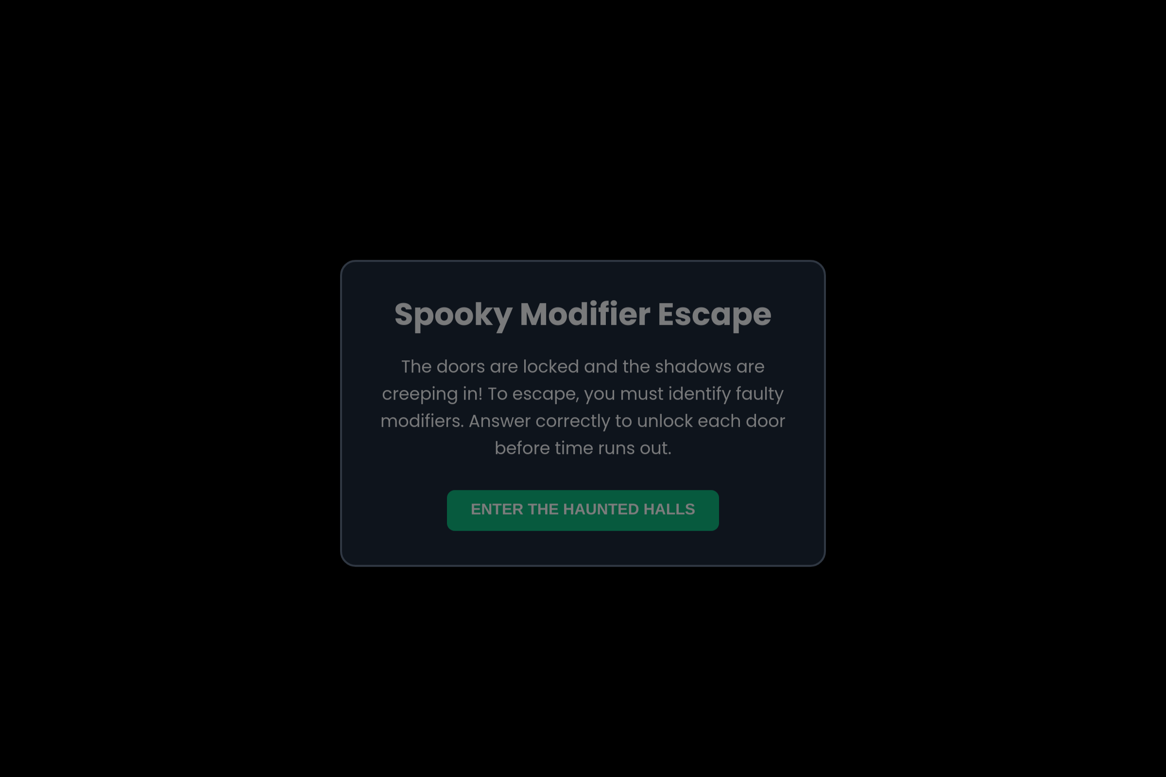 Spooky Modifier Escape mini app