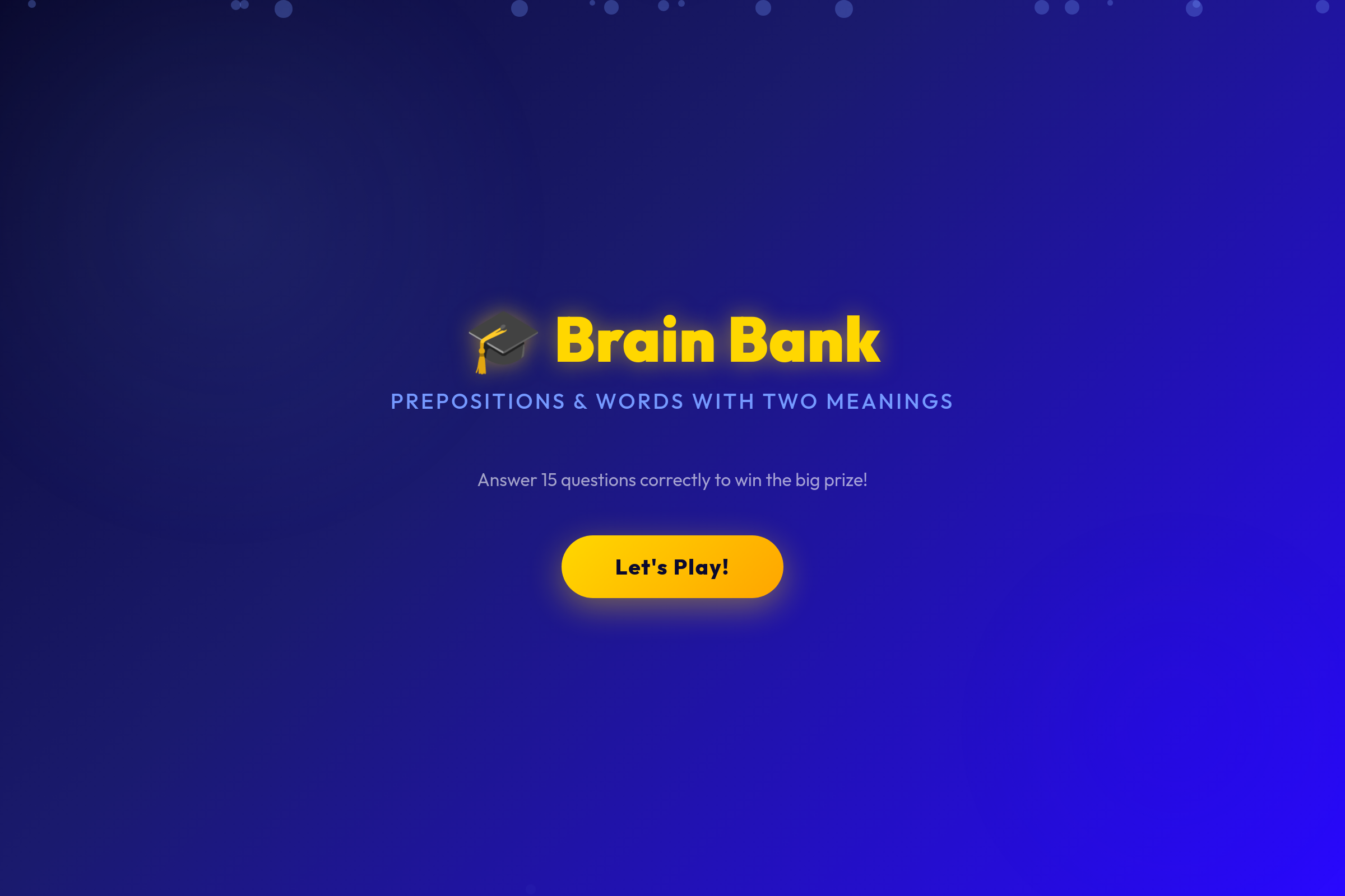 Prepositions and Words with Two Meanings mini app