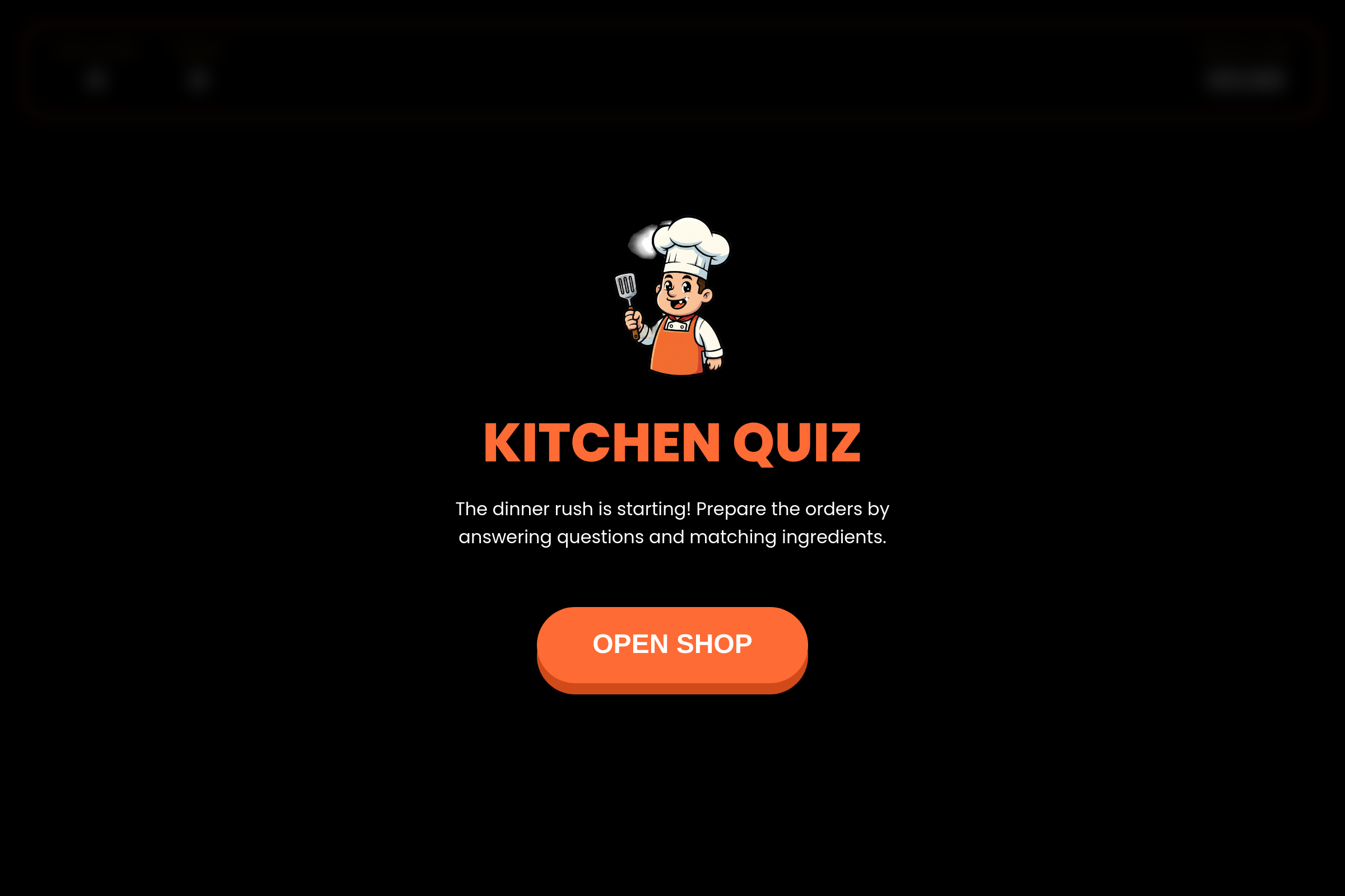 Kitchen Quiz mini app