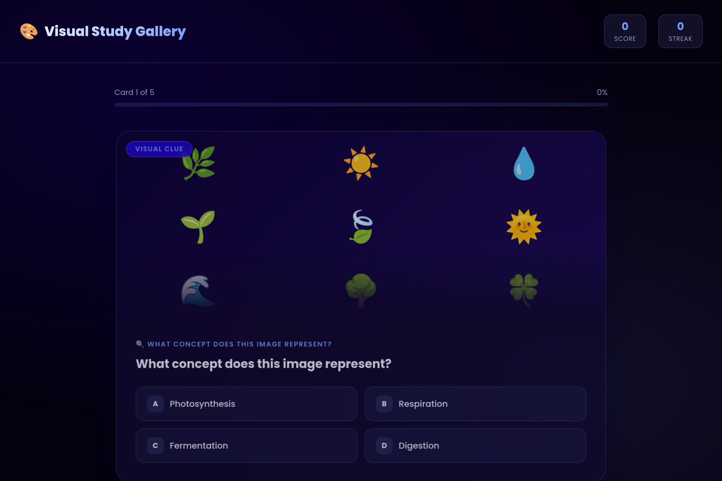 Visual Study Deck mini app