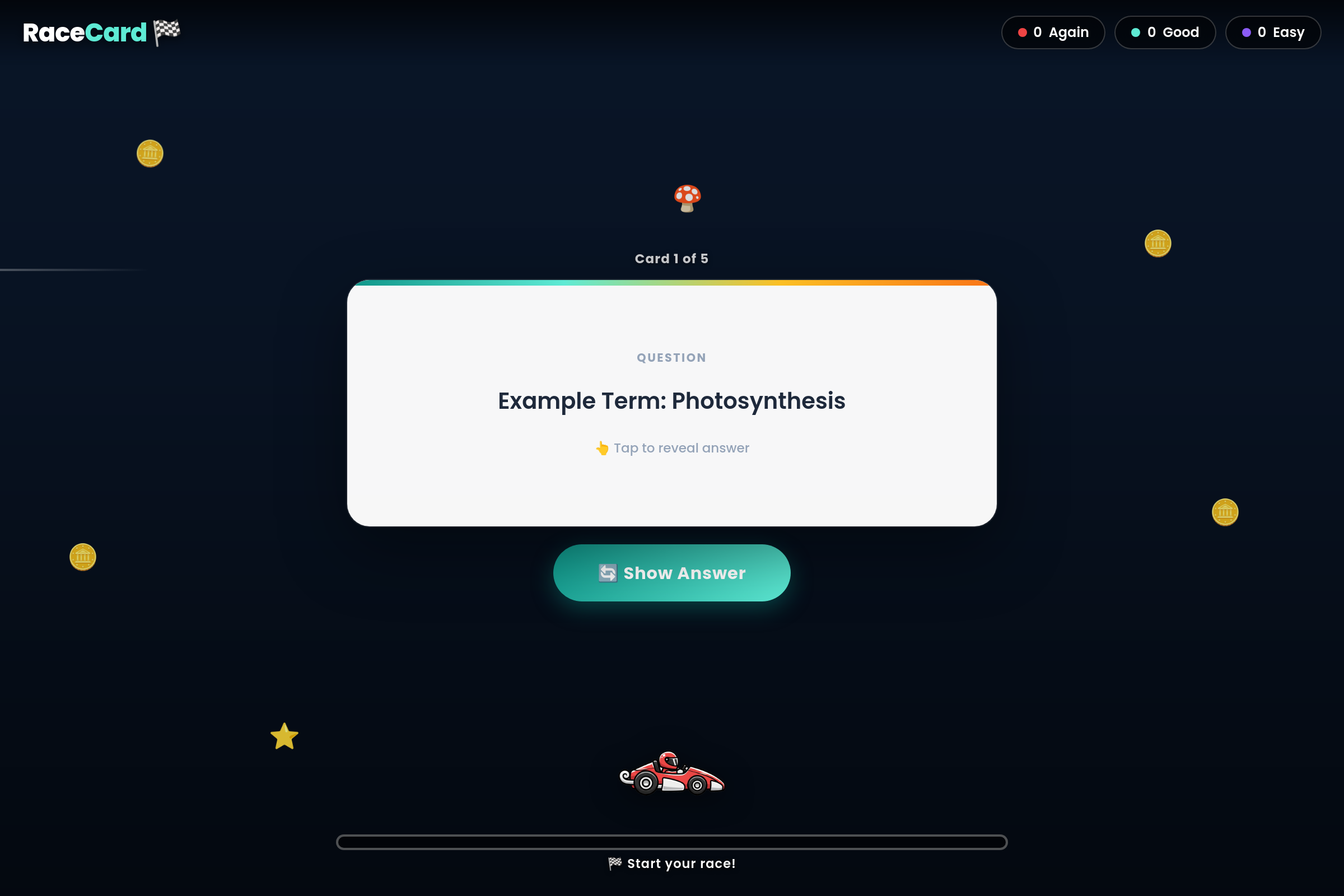 Flashcards - Spaced Repetition mini app