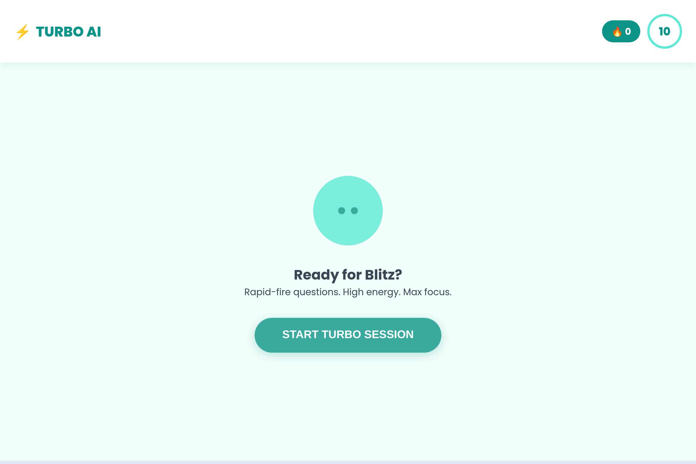 Turbo Quiz mini app