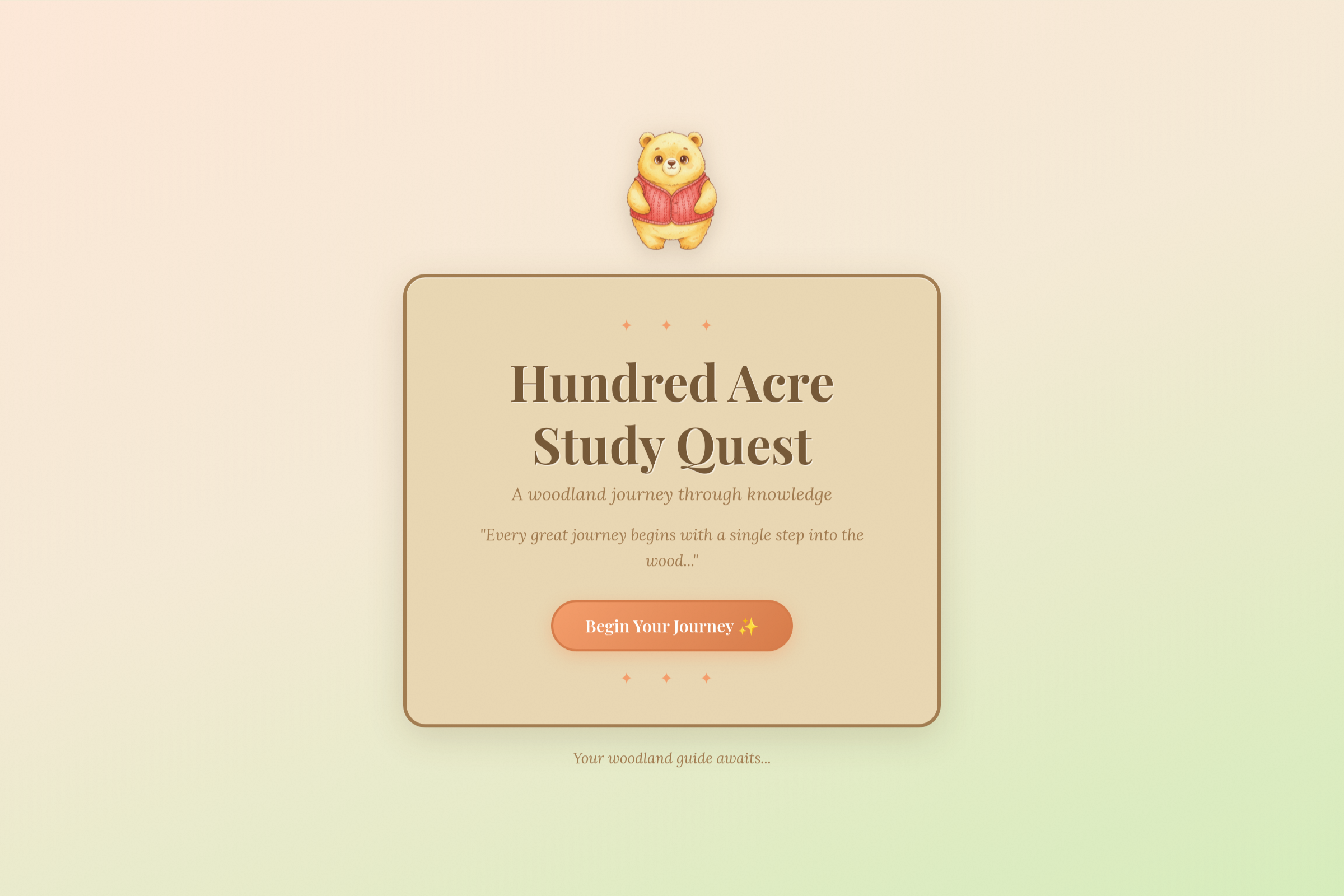 The Hundred Acre Wood mini app