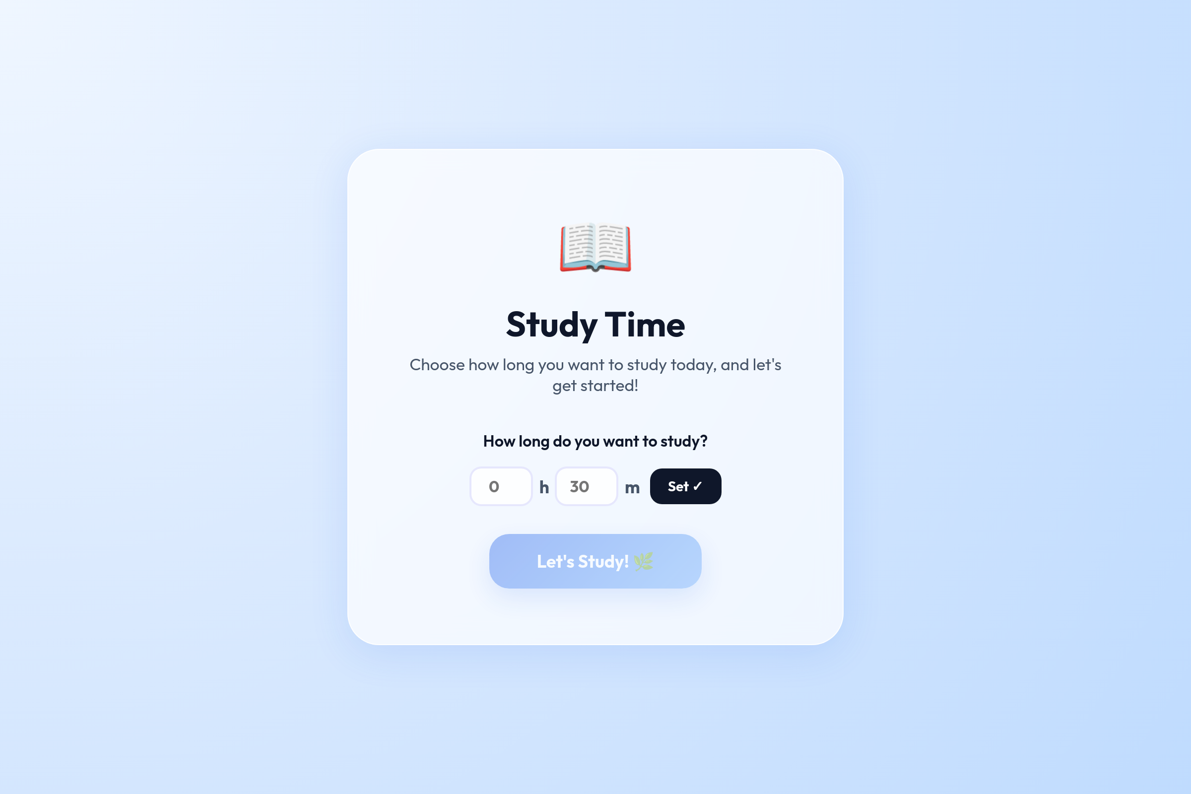 Blue themed study room mini app