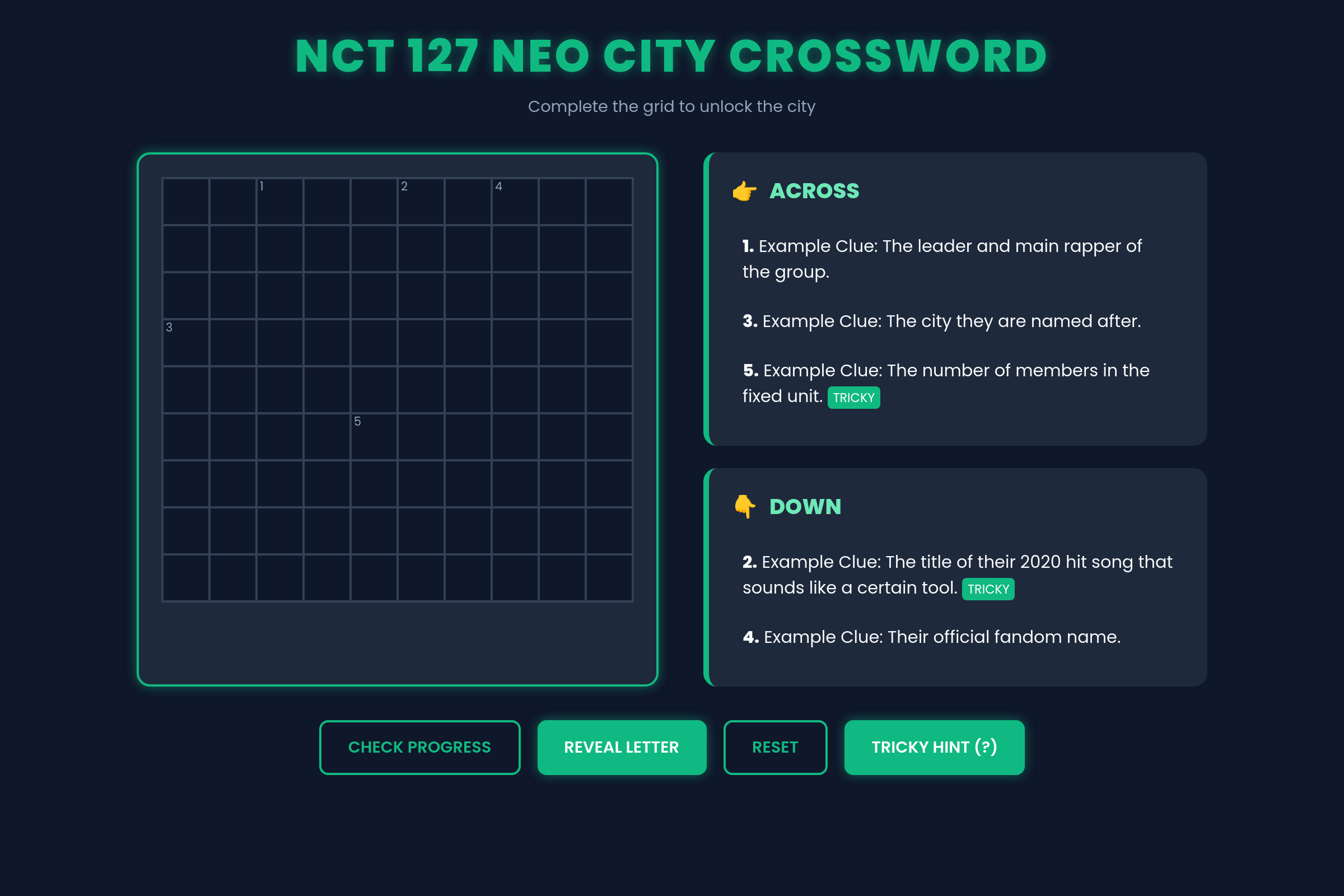 Neo Crossword mini app