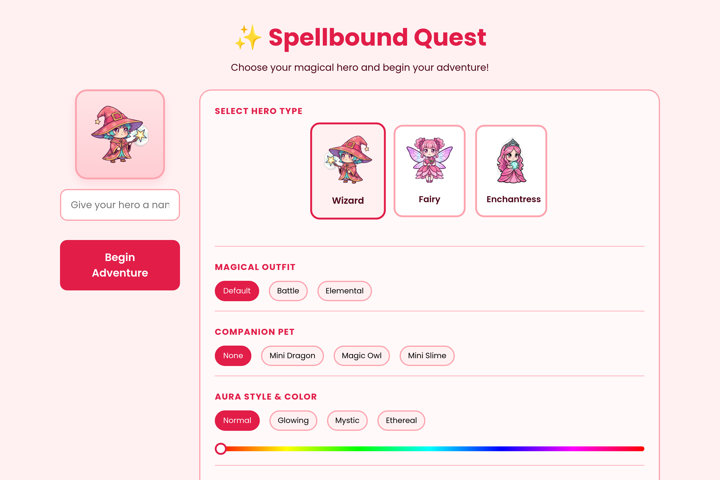 Spell Quest mini app