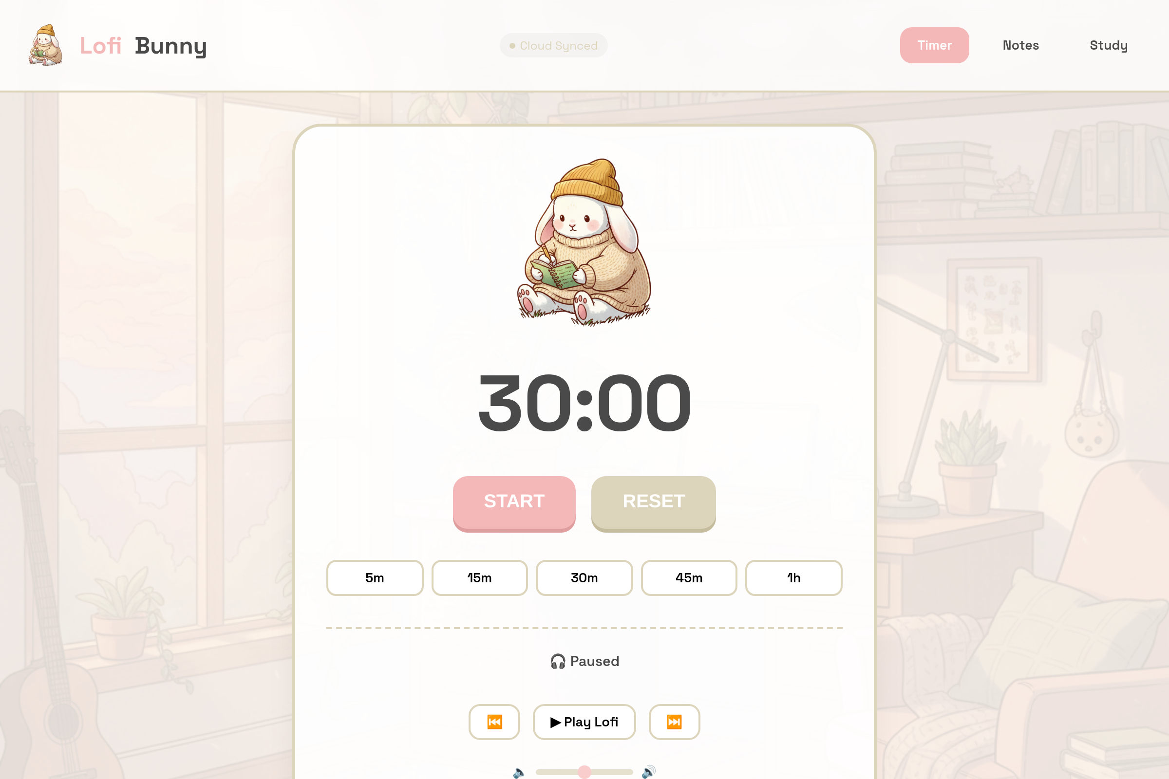 Lofi Bunny Timer mini app