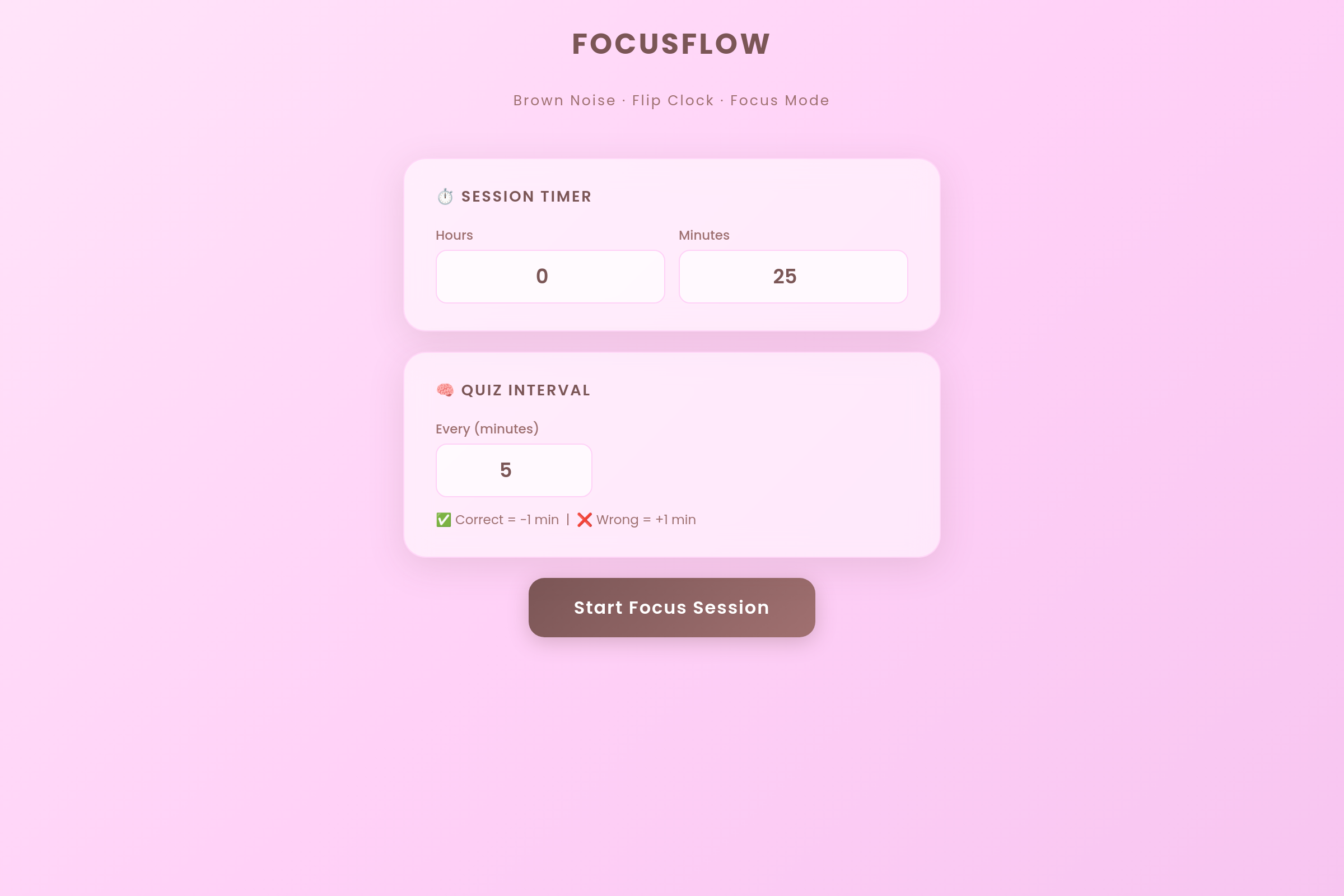 Brown Noise Focus mini app
