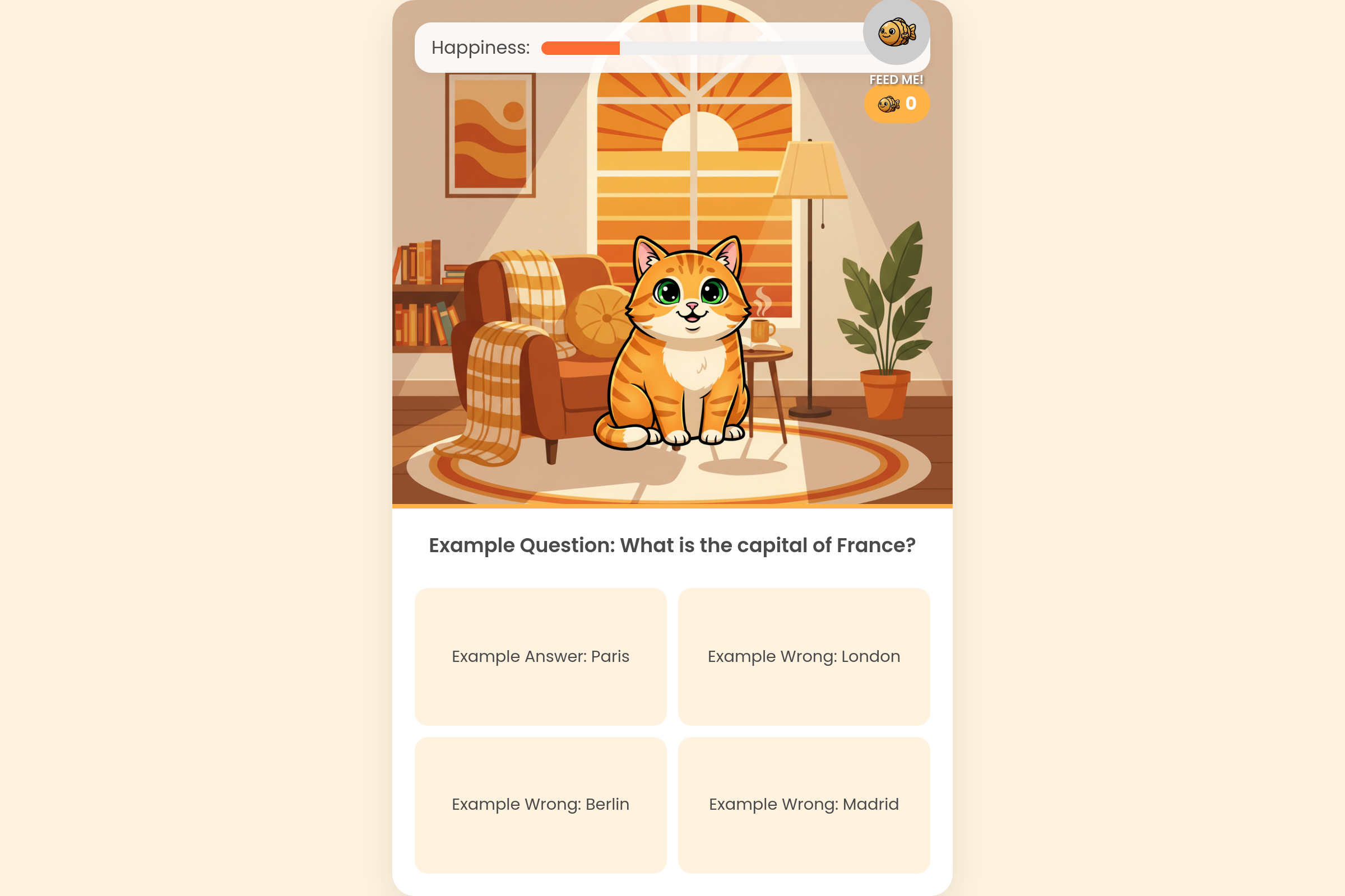 Cat Quiz Treats mini app