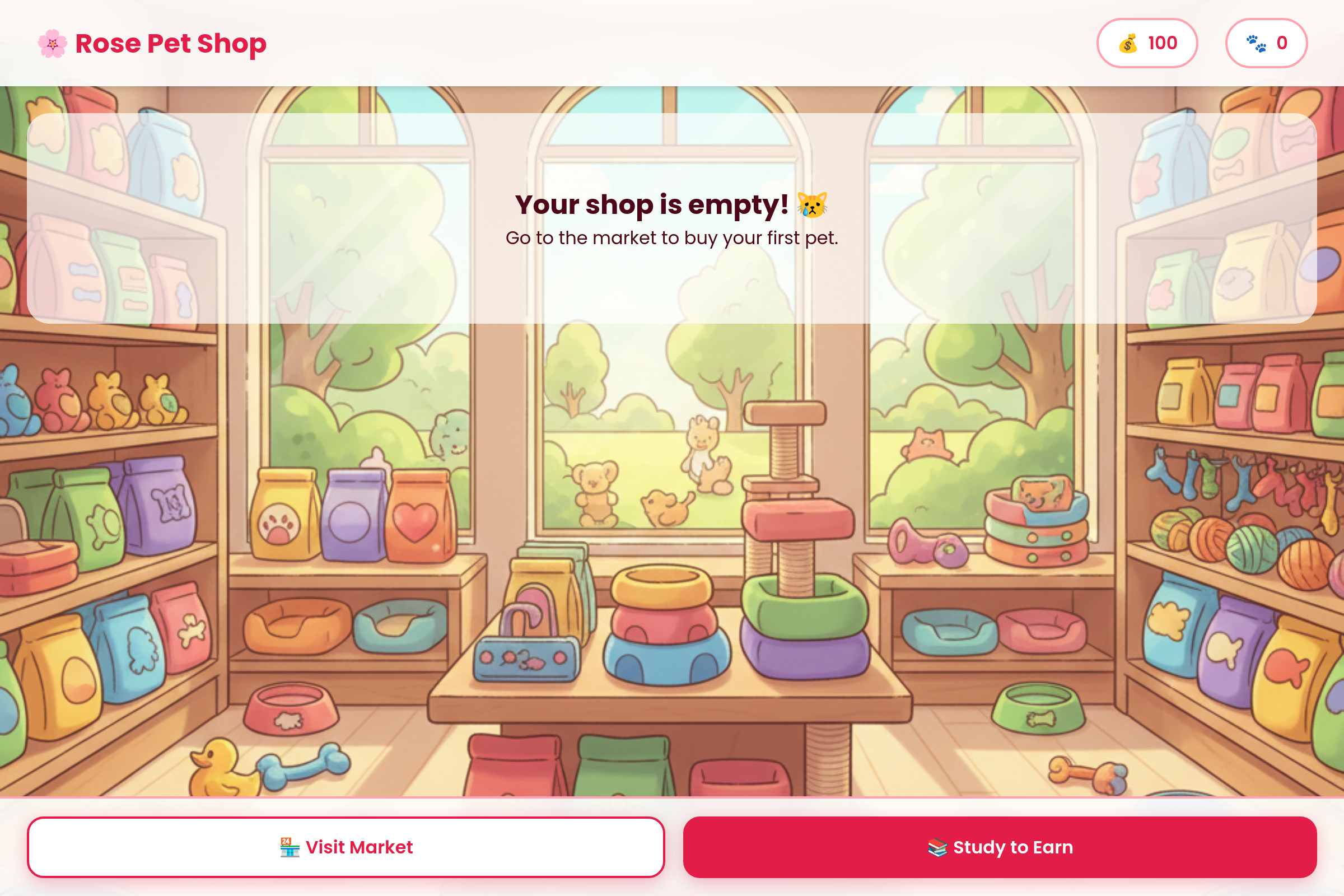 Pet Shop Quiz mini app