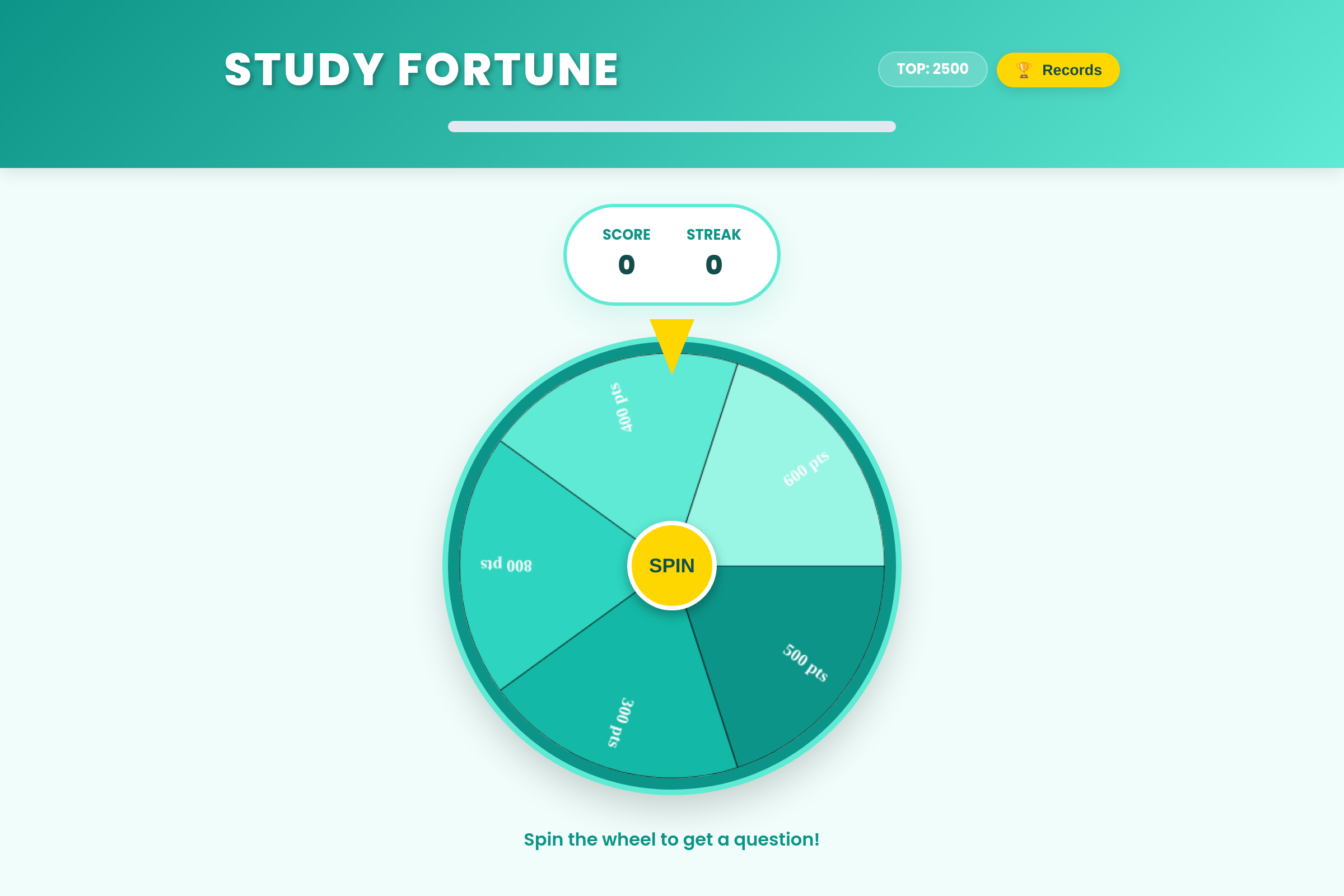 Study Wheel mini app