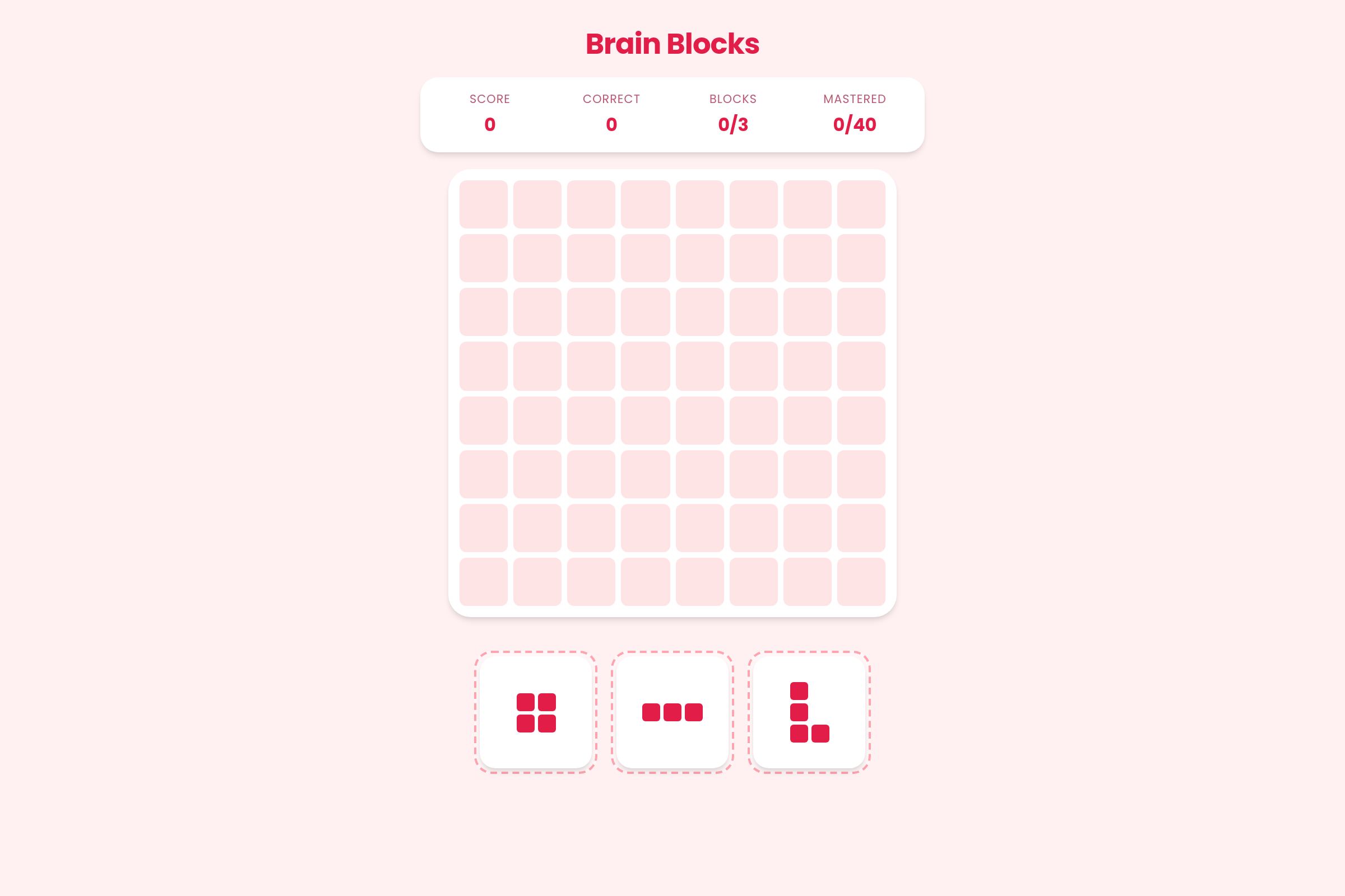 Brain Blocks mini app
